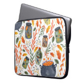 Aquarellmuster mit Herbstblättern. Laptopschutzhülle (Vorderseite Links)