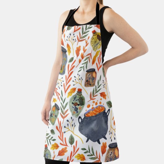 Aquarellmuster mit Herbstblättern. Schürze (InSitu)