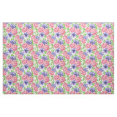Aquarellmuster mit Torf und Anemon-Blume Stoff (Fat Quarter (45,7 x 55,9 cm))