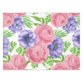 Aquarellmuster mit Torf und Anemon-Blume Tischdecke (Vorderseite (Horizontal))