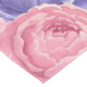 Aquarellmuster mit Torf und Anemon-Blume Tischdecke (Schrägansicht)