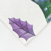 Aquarellmuster mit Weihnachtsschmuck Fleecedecke (Ecke)