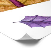 Aquarellmuster mit Weihnachtsschmuck Poster (Ecke)