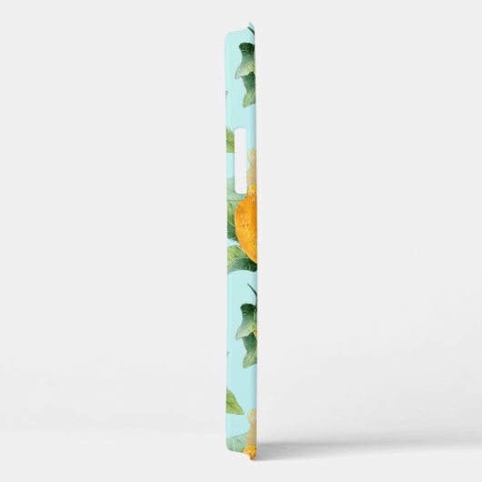 Aquarellmuster mit Zitronen und Blätter. Seamles Case-Mate iPhone Hülle (Rückseite / Rechts)