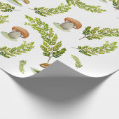 Aquarellmuster - Pilze und Schnecken Geschenkpapier (Ecke)