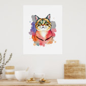 Aquarellmuster Poster (Küche)