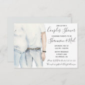 Aquarellmütter als Kinderdusche Einladung (Vorne/Hinten)