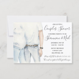 Aquarellmütter als Kinderdusche Einladung