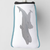 Aquarellmütter Baby Beluga Whale Golf Headcover (Rotieren 90)