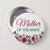 Aquarellmütter der Braut Button (Vorne & Hinten)