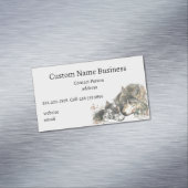 Aquarellmütter oder Pater Wolf mit Cubs Magnetische Visitenkarte (Beispiel)