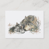 Aquarellmütter oder Pater Wolf mit Cubs Visitenkarte (Rückseite)
