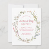 Aquarellmütter Wildblumen Blumenmütter Einladung (Vorderseite)