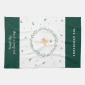 Aquarellnäcker niedliche Weihnachtsfeiern Geschirrtuch (Horizontal)