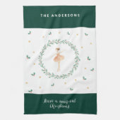 Aquarellnäcker niedliche Weihnachtsfeiern Geschirrtuch (Vertikal)