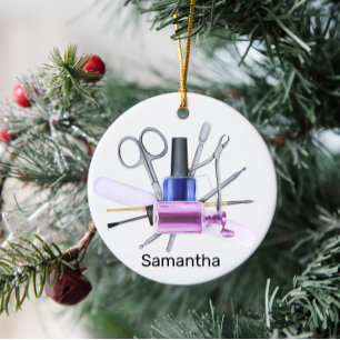 Aquarellnagelsalon Personalisiert Nagel Polnisch Keramik Ornament