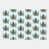 Aquarellnährer und Weihnachtsbaum Geschenkpapier Set (Vorderseite)