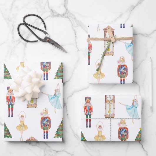 Aquarellnährstoffballett Geschenkpapier Set (Vorderseite)