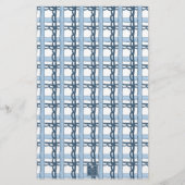 Aquarellnährungsmittel Monogram Wappen Christmas Briefpapier (Rückseite)