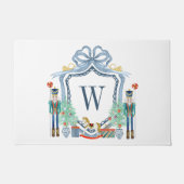 Aquarellnährungsmittel Monogram Wappen Christmas Fußmatte (Vorderseite)