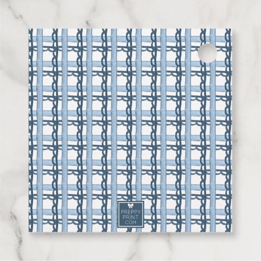 Aquarellnährungsmittel Monogram Wappen Christmas Geschenkanhänger (Rückseite)