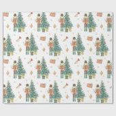 Aquarellnährungsmittel und Weihnachtsbaum Geschenkpapier (Flach)