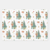 Aquarellnährungsmittel und Weihnachtsbaum Geschenkpapier Set (Vorderseite 2)