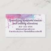 Aquarellnähte nahtlos Visitenkarte (Rückseite)