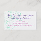 Aquarellnähte nahtlos Visitenkarte (Rückseite)