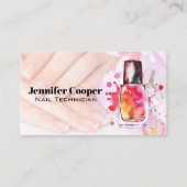 Aquarellnail Polnisch | Manikarierte Hände Visitenkarte (Vorderseite)