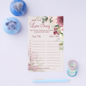 Aquarellname Der Name der Liebe Song Dusche Spielk Flyer (Einzeln)