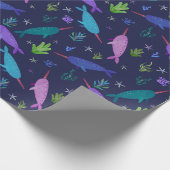 Aquarellnarkale unter dem Meer Gold Geschenkpapier (Ecke)