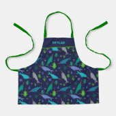 Aquarellnarkale unter dem Meer Gold Kinder Schürze (Vorderseite)