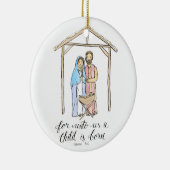 Aquarellnativität Keramik Ornament (Rechts)