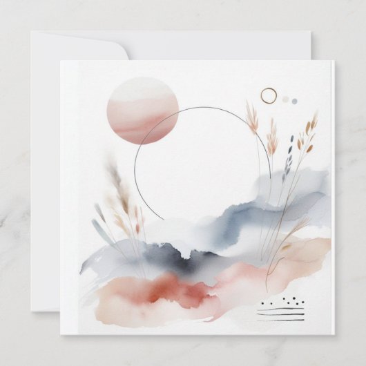 Aquarellnatur 02 feiertagskarte (Vorderseite)