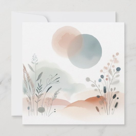 Aquarellnatur 07 feiertagskarte (Vorderseite)