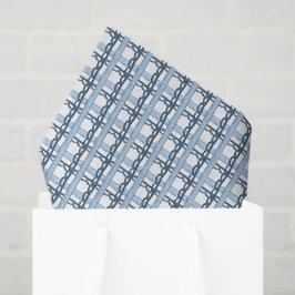 Aquarellnavy und Blue Kariert Seidenpapier