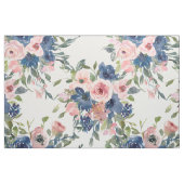 Aquarellnavy und Blush Floral Stoff (Fat Quarter (45,7 x 55,9 cm))
