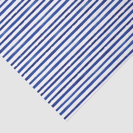 Aquarellnavy und White Strips Seidenpapier (Ausschnitt)