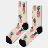 Aquarellnuppe Ananas Socken (Linkes Detail)