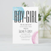 Aquarellnüsse Geschlecht offenbart handgemalt Invi Einladung (Stehend Vorderseite)