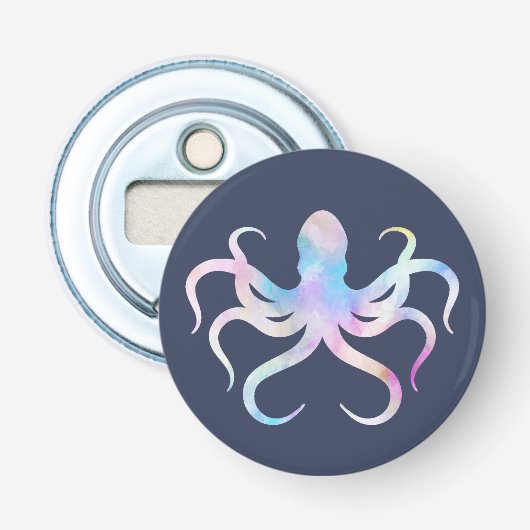 Aquarelloktopus Flaschenöffner (Vorderseite)