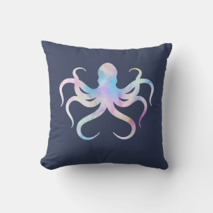 Aquarelloktopus Kissen