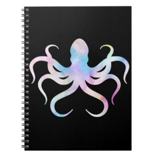 Aquarelloktopus Notizblock