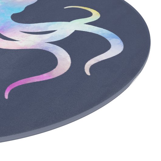 Aquarelloktopus Schneidebrett (Ecke)