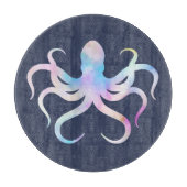 Aquarelloktopus Schneidebrett (Vorderseite)