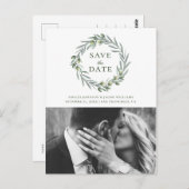 Aquarelloliven. botanisch-italienisch Save the Dat Postkarte (Vorne/Hinten)