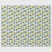 Aquarellon Lemon und Holly Pattern Weihnachten Geschenkpapier (Flach)