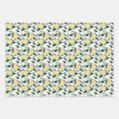 Aquarellon Lemon und Holly Pattern Weihnachten Geschenkpapier Set (Vorderseite 3)