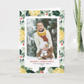 Aquarellon und Grün Foto Weihnachten (Vorderseite)